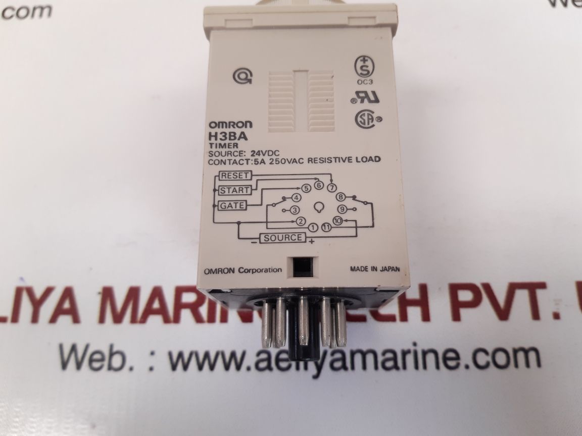 Set of 2x Omron h3ba timer 24v dc