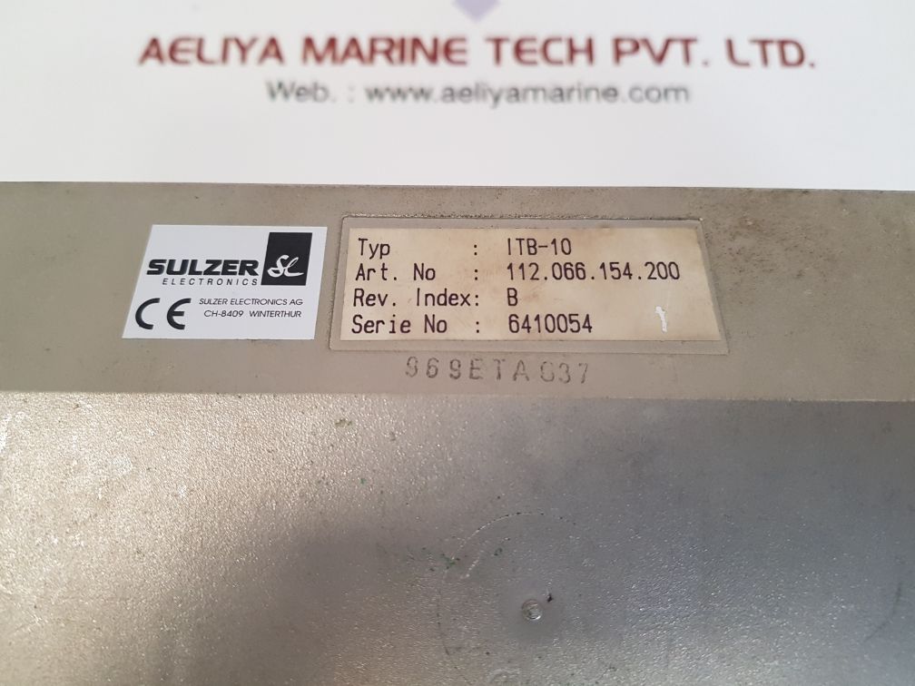 Sulzer itb-10 rev.index: b 112.066.154.200