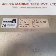 Sulzer itb-10 rev.index: b 112.066.154.200