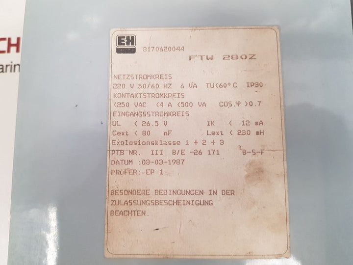 Endress+hauser ftw 280z Nivotester level meter