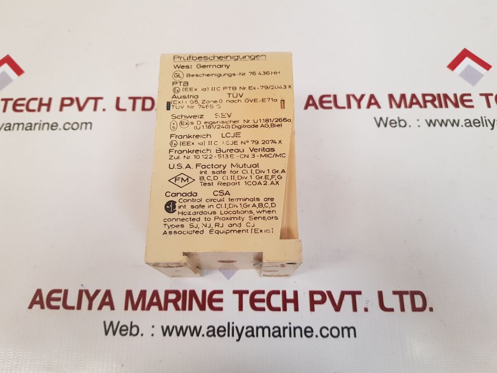 Pepperl+fuchs we77/ex2 switch amplifier