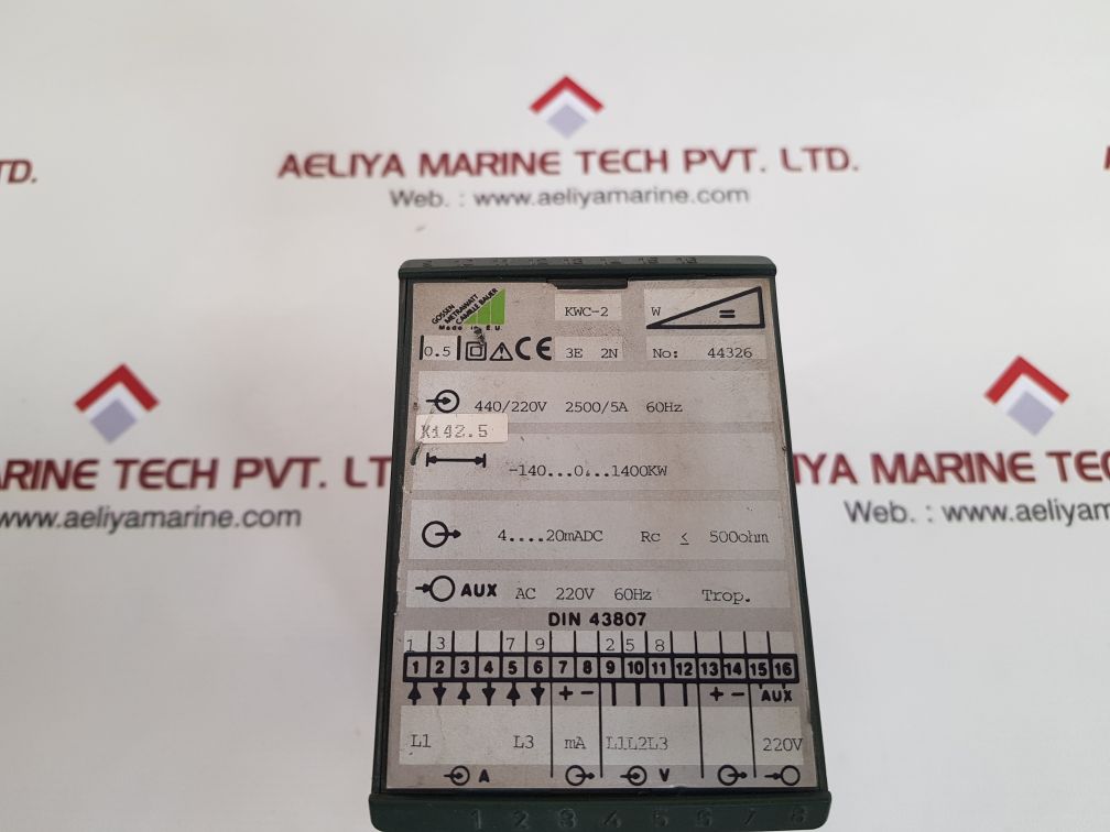 Gossen metrawatt k142.5 transducer 440/220v 2500/5a 60hz 