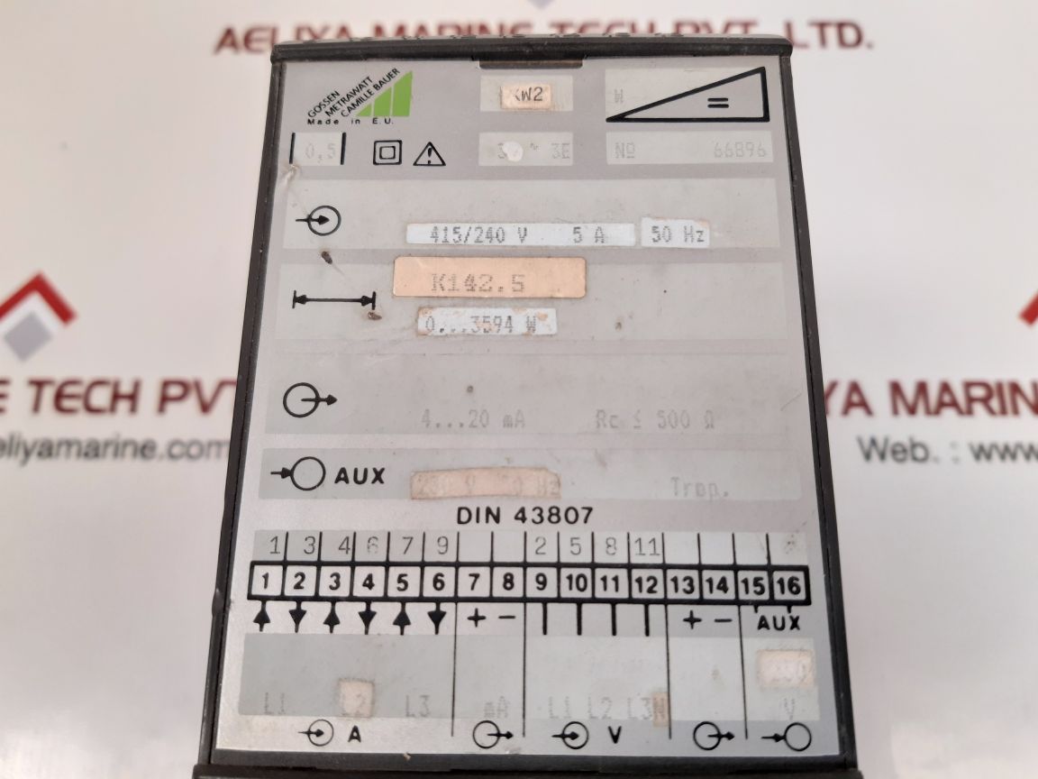Gossen metrawatt k142.5 transducer
