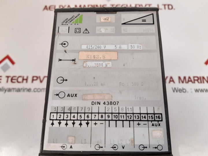 Gossen metrawatt k142.5 transducer
