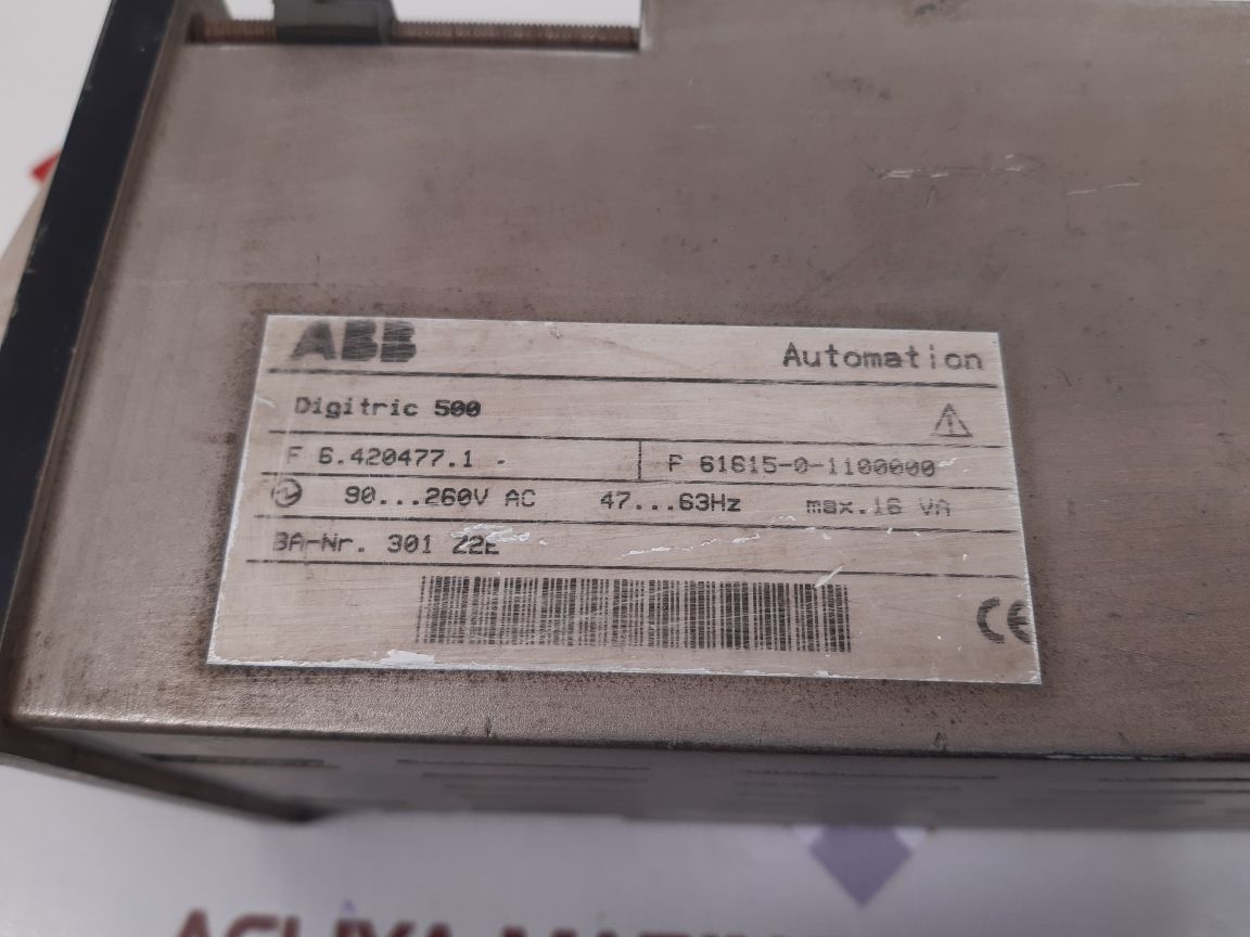 Abb digitric 500 industrial regulator p 61615-0-1100000