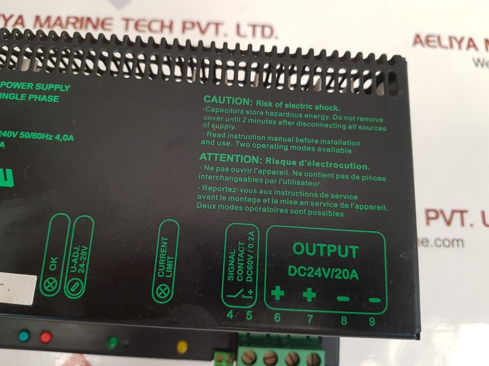 Murr elektronik mps20-230/24 single phase switch mode power supply 85057