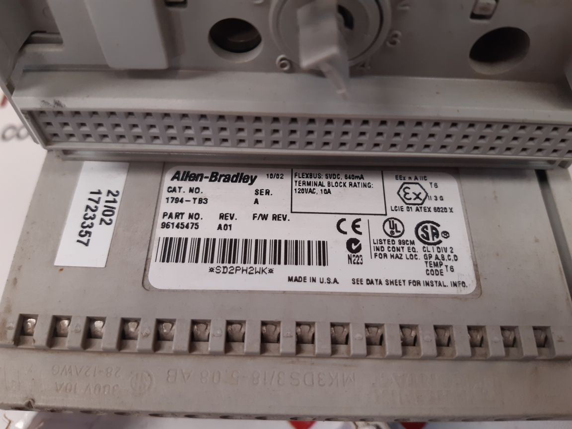 Allen-bradley 1794-tb3 ser.a i/o terminal base module 96145475