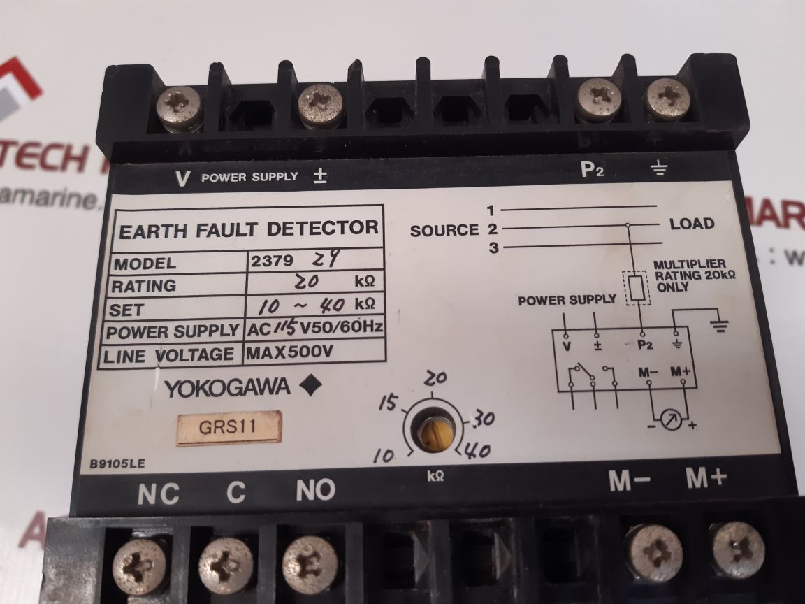 Yokogawa 2379 29 earth fault detector ac 115v 50/60hz