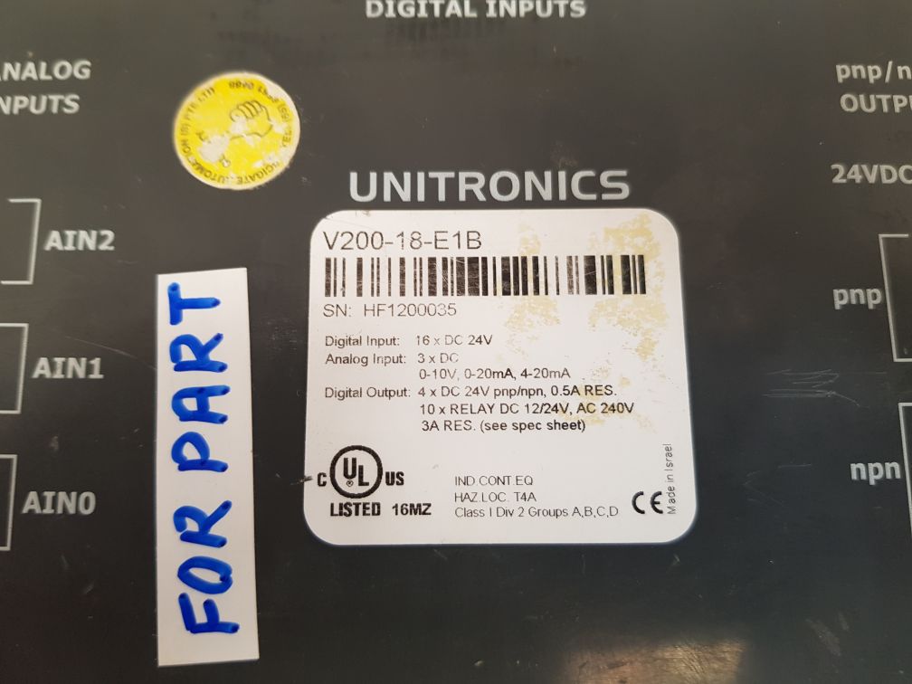 Unitronics v200-18-e1b snap-in i/o modules