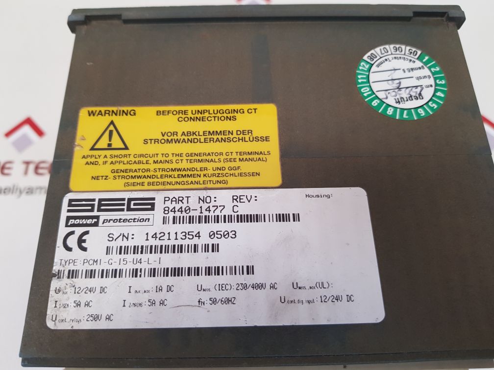 Seg pcm1-g-i5-u4-l-i alarm parameter 8440-1477 rev: c