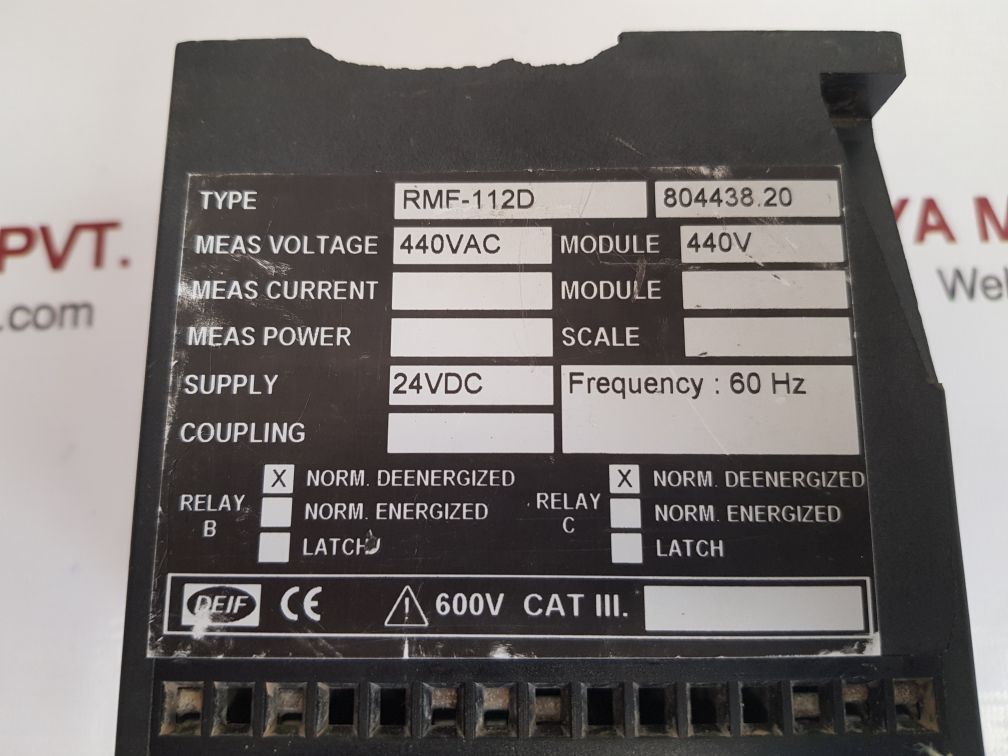Deif rmf-112d frequency relay 804438.20