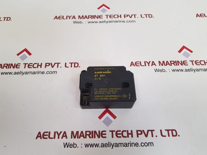Satronic zt 931 ignition transformer