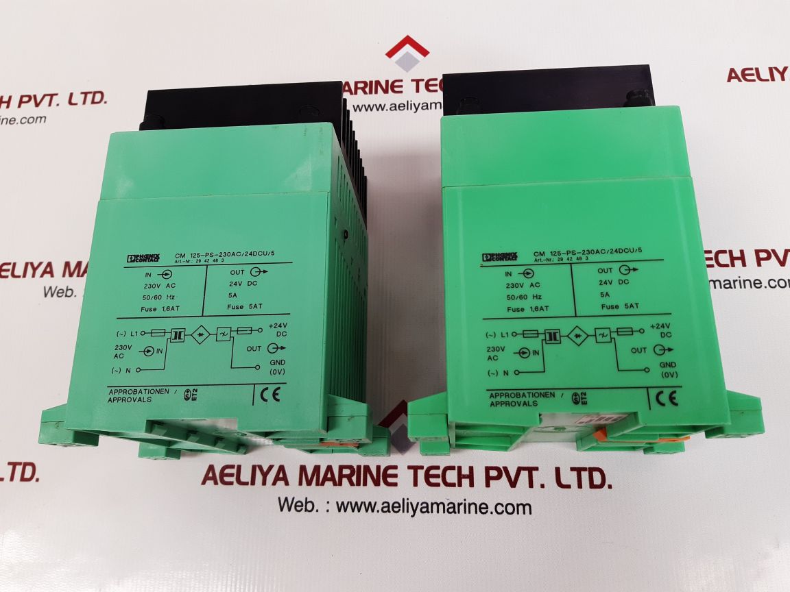 Phoenix contact cm 125-ps-230ac/24dcu/5 power supply used