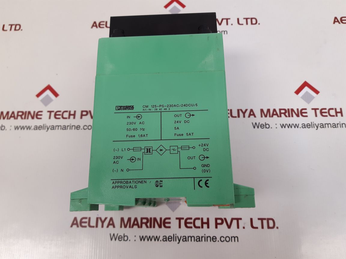 Phoenix contact cm 125-ps-230ac/24dcu/5 power supply used