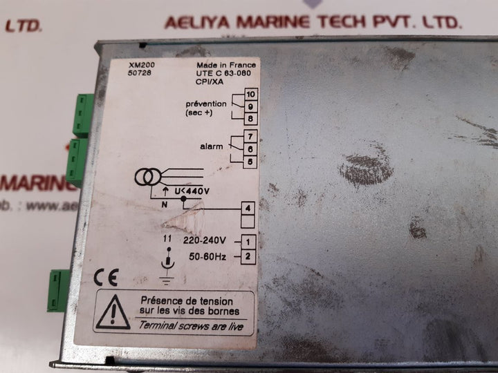 Merlin gerin xm200 vigilohm system monitor 50728 