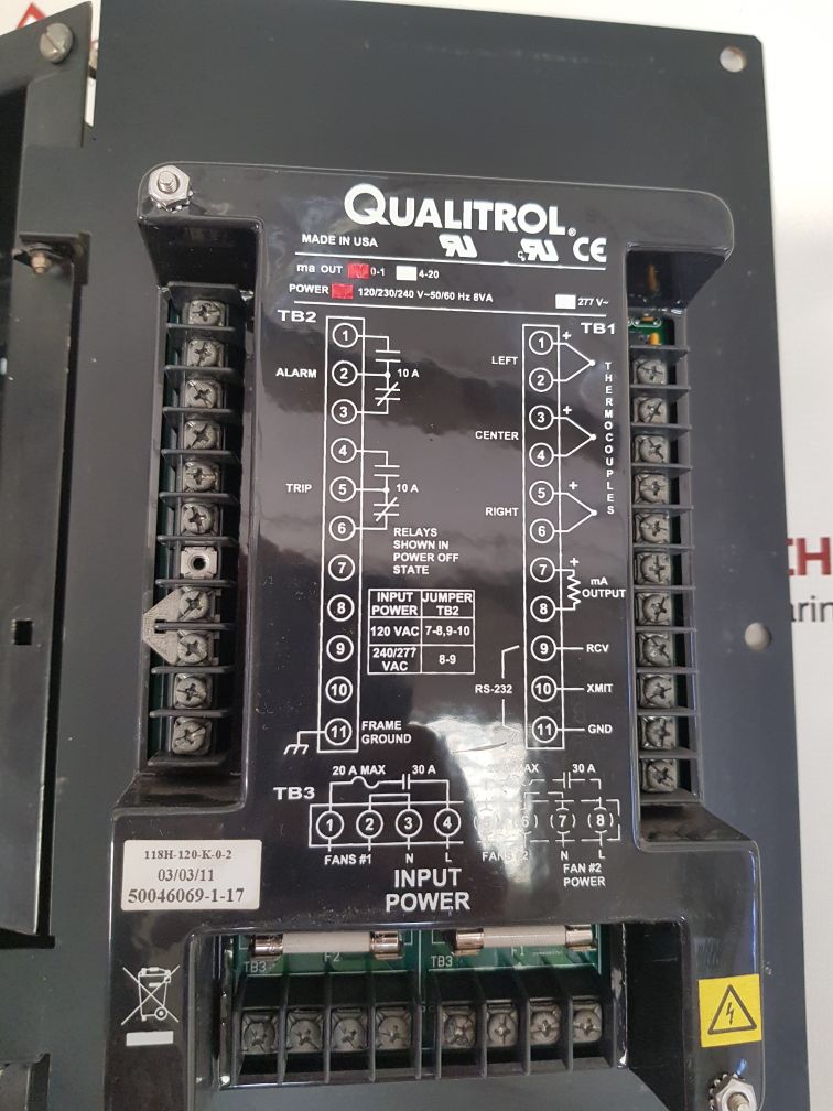 Qualitrol 118h-120-k-0-2 temperature monitor