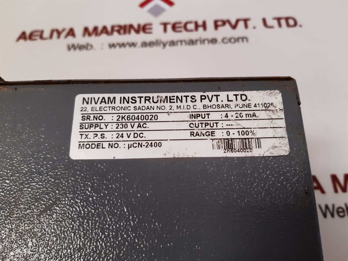 Nivam µcn-2400 indicating controller