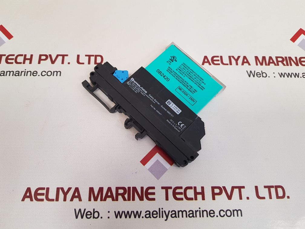 Pepperl+fuchs sb2420 zener barrier with socket sb9101