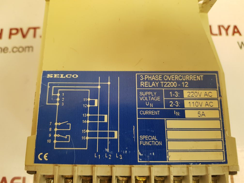 Selco t2200 3-phase over-current relay t2200-12 