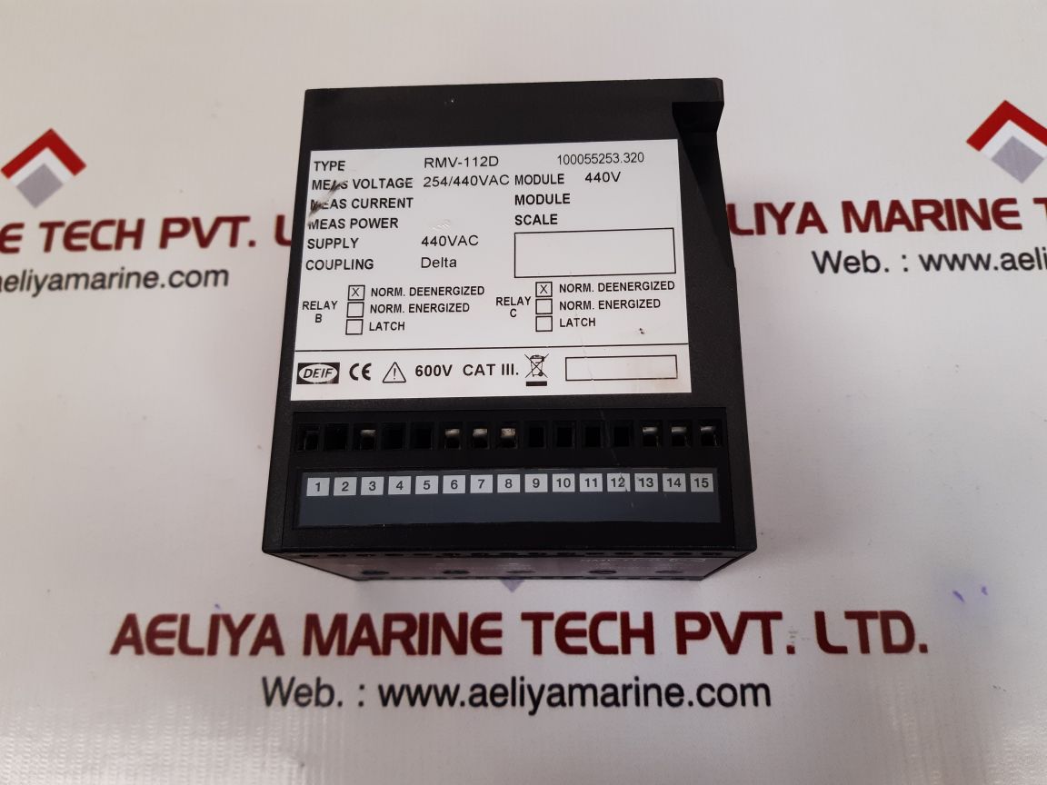 Deif rmv112d protective voltage relay 100055253.320