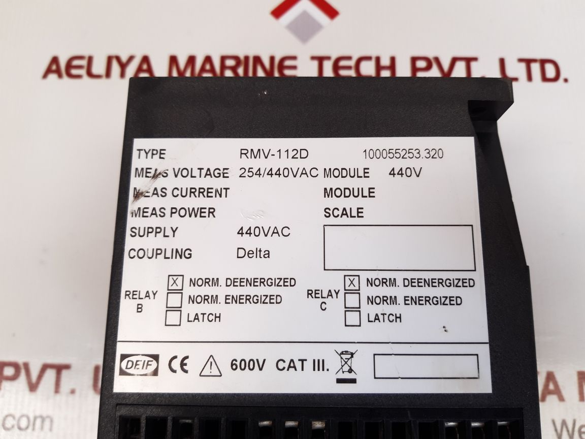 Deif rmv112d protective voltage relay 100055253.320