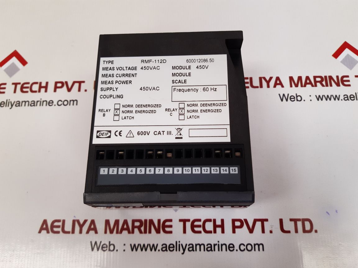 Deif rmf-112d frequency relay 600012086.50