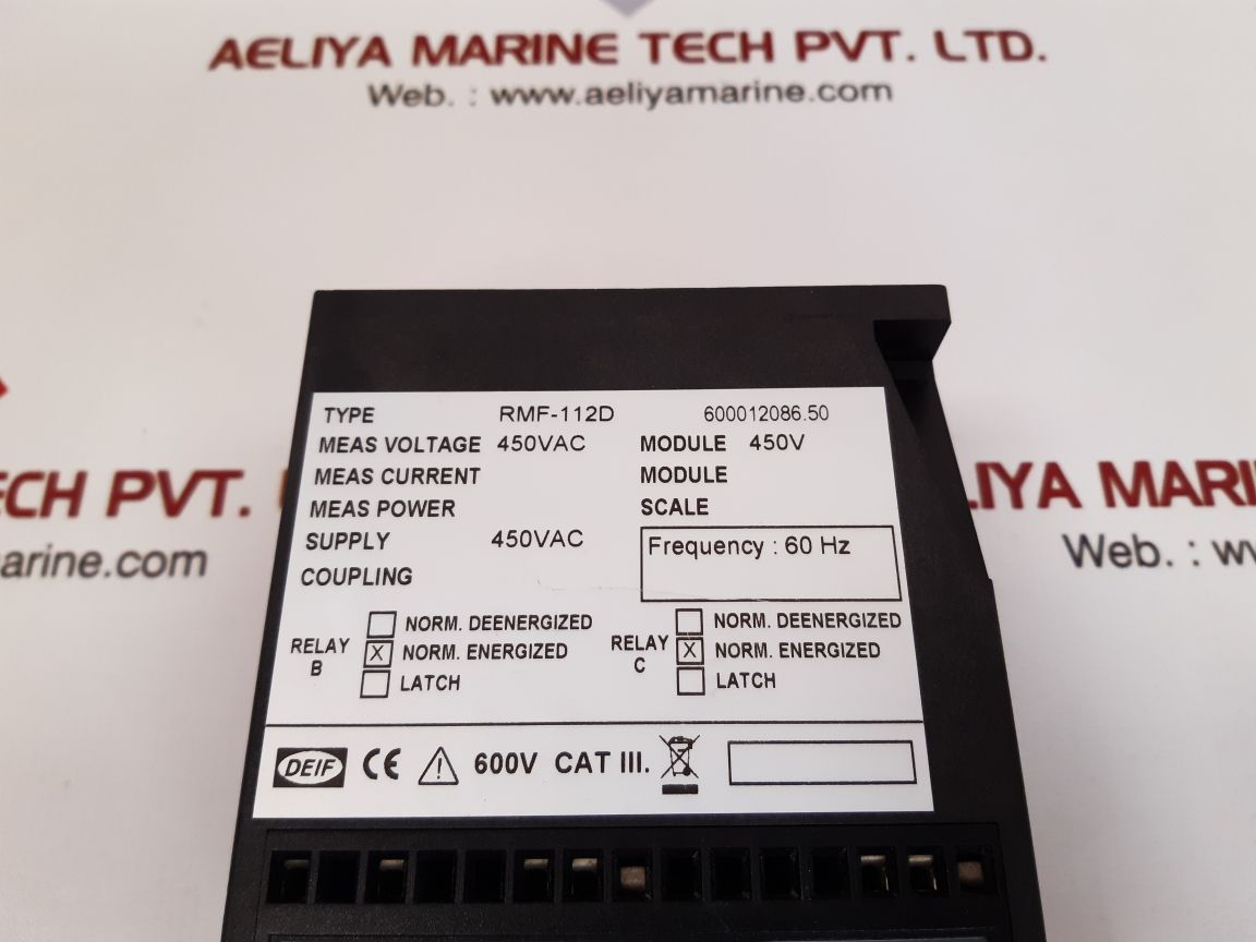 Deif rmf-112d frequency relay 600012086.50