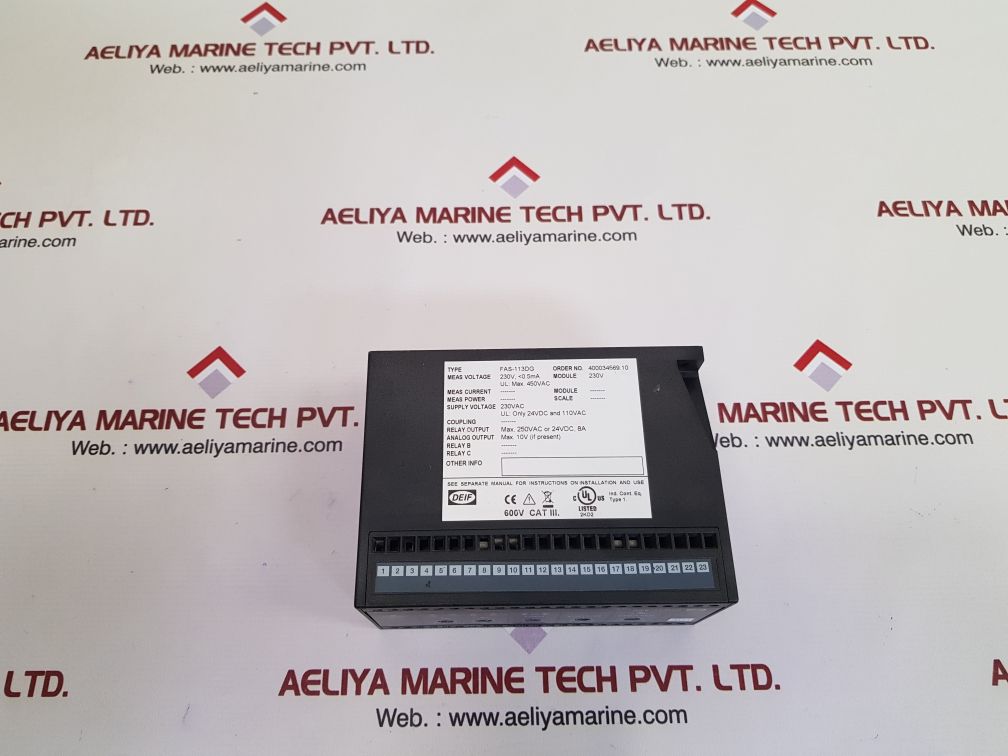 Deif fas-113dg synchronisation & circuit breaker 230v