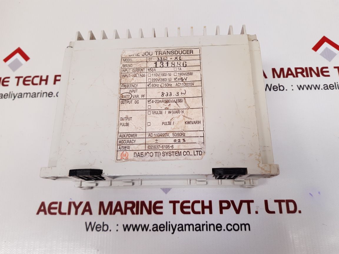 Dae joo dt-33w-x1 watt transducer ac110/220v 50/60hz