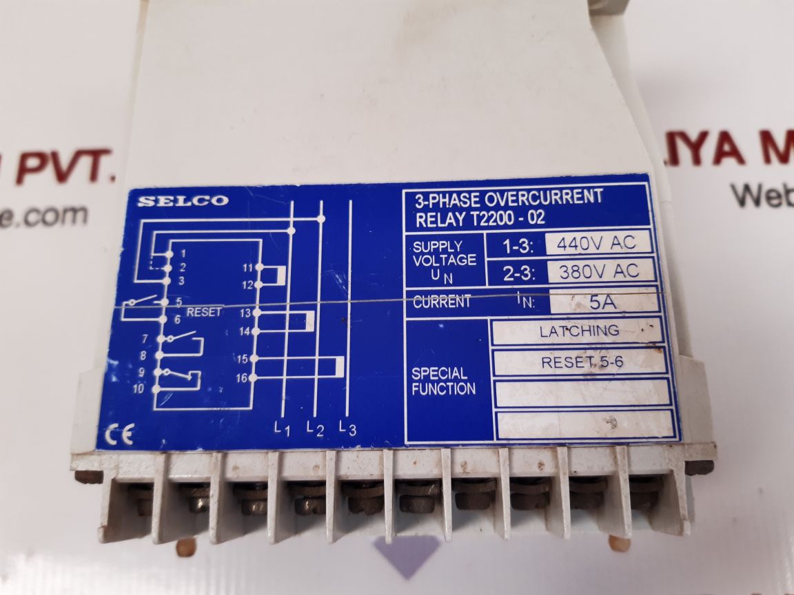 Selco t2200 3-phase over-current relay t2200-02
