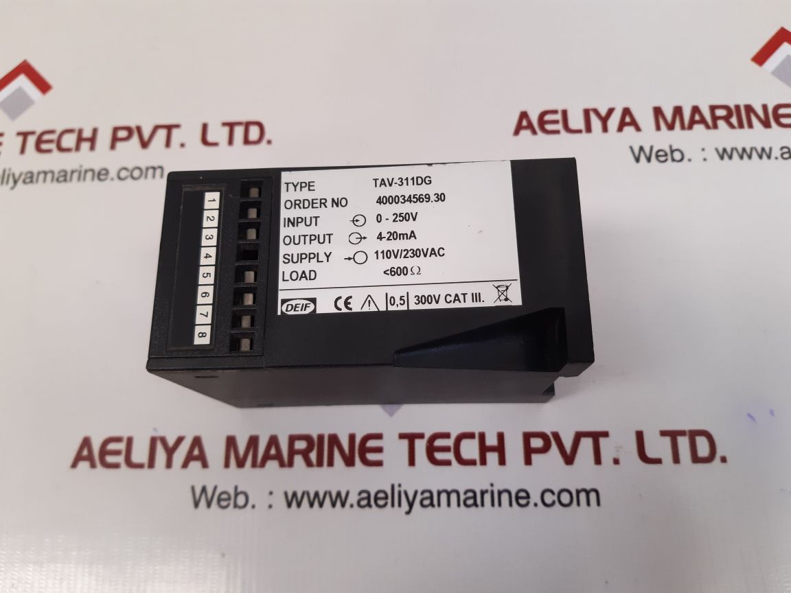 deif tav-311dg voltage transducer 250v