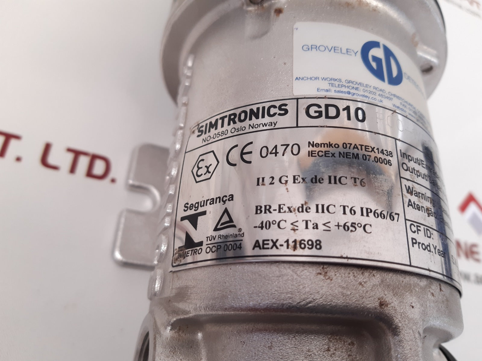 Simtronics gd10-p00-17bg-0xh-00 infrared point gas detector 