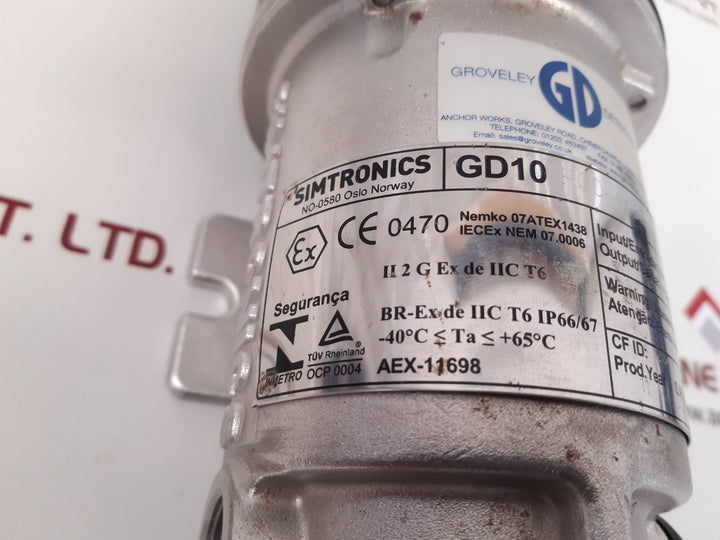 Simtronics gd10-p00-17bg-0xh-00 infrared point gas detector 