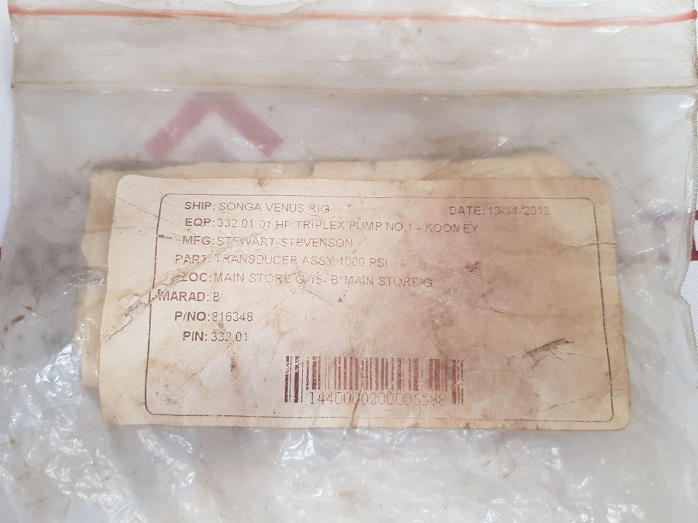 Koomey 816348 pressure transducer p21lc-431