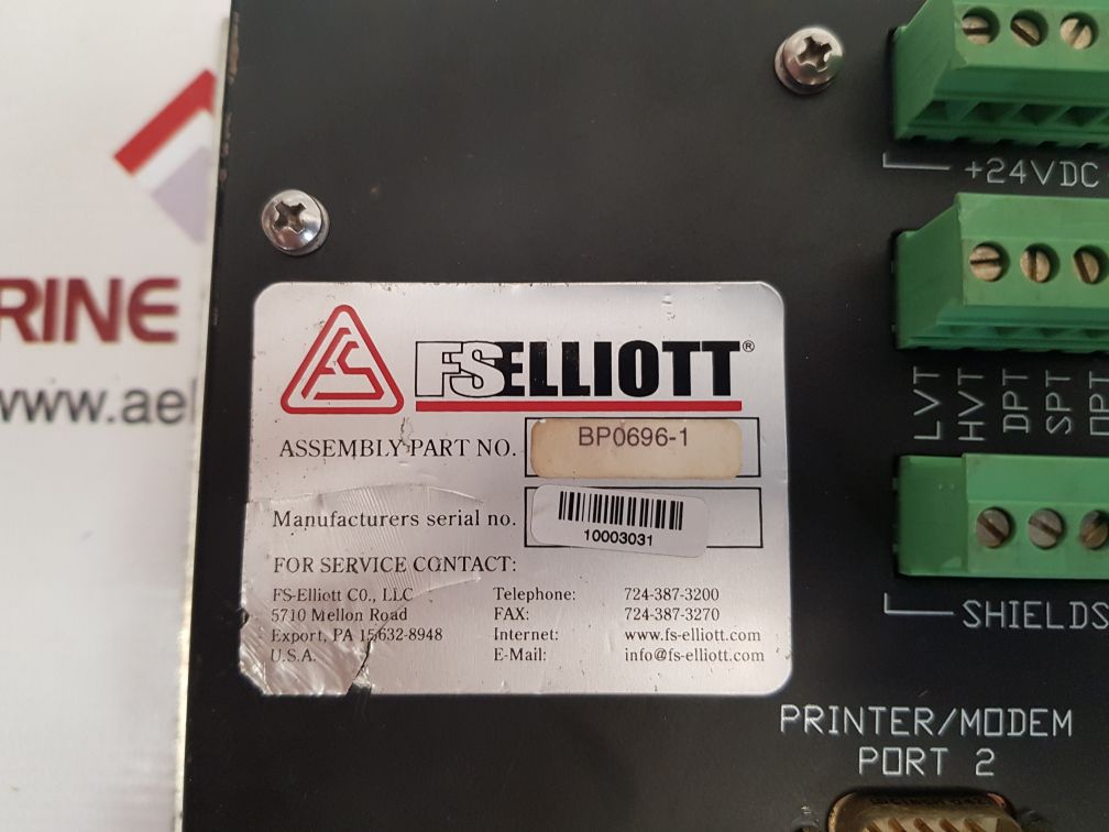 Fs elliott bp0696-1 digital controller