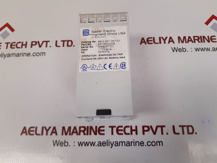 Basler be3-59t-3s1n1 over voltage relay 9319600208
