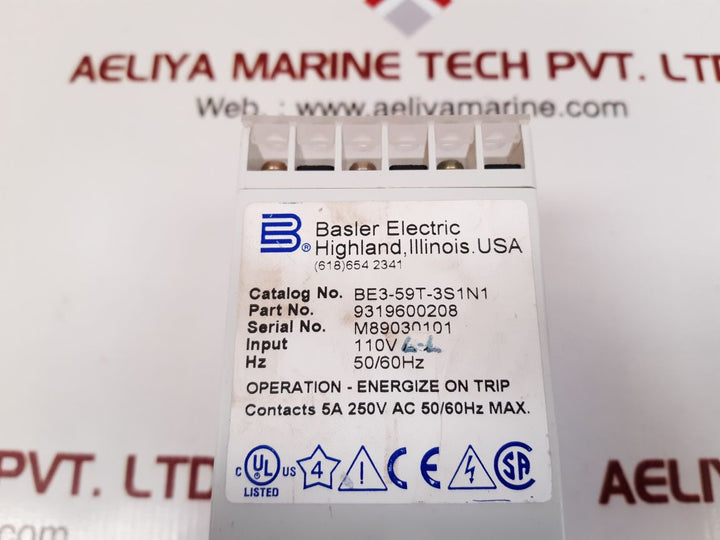 Basler be3-59t-3s1n1 over voltage relay 9319600208
