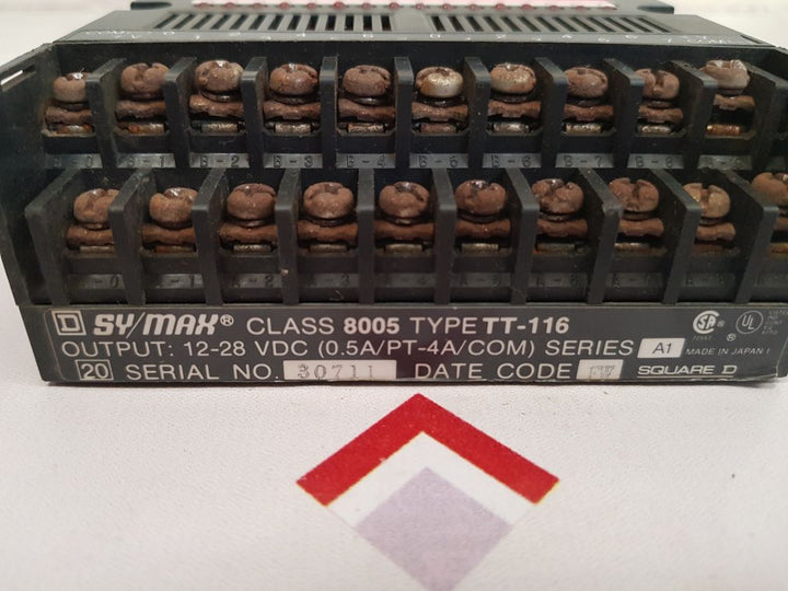 Square d sy/max tt-116 output module with dn-116 input module