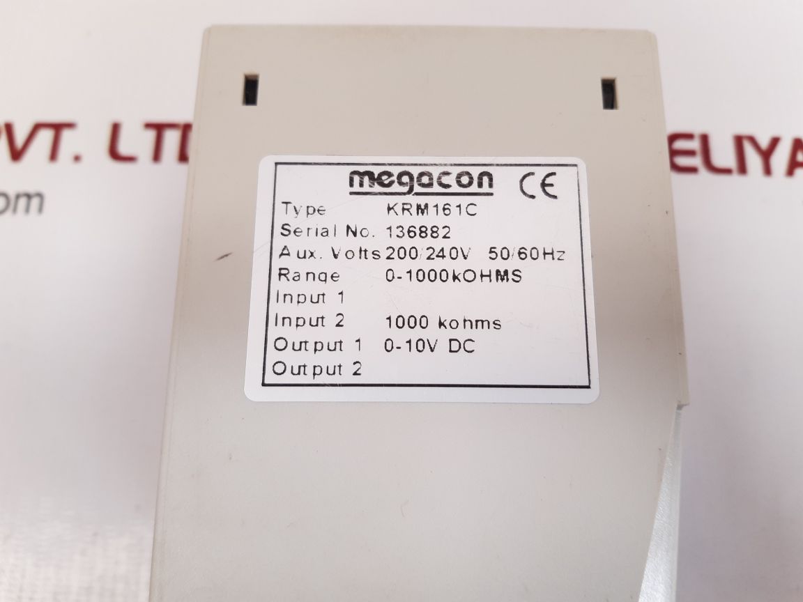 Megacon krm161c earth fault relay
