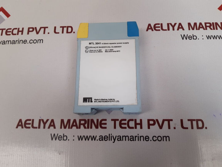 Measurement technology mtl3041 4/20ma repeater power supply used
