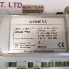 Siemens landis & staefa rwx62.7032 controller