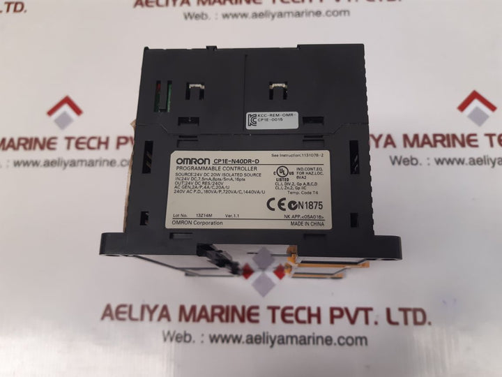 Omron cp1e-n40dr-d programmable controller