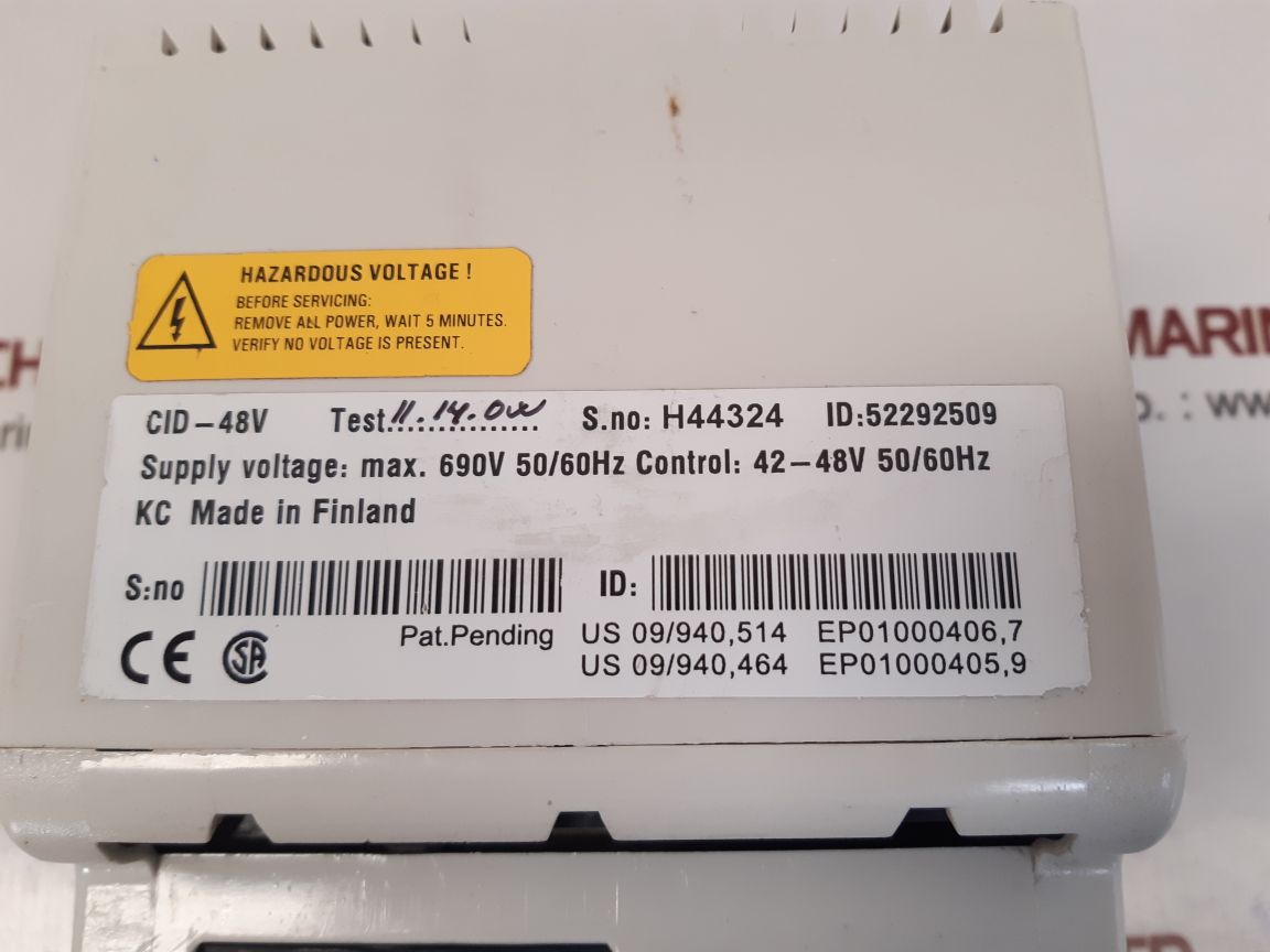 Controlpro cid-48v condition monitoring unit 52292509