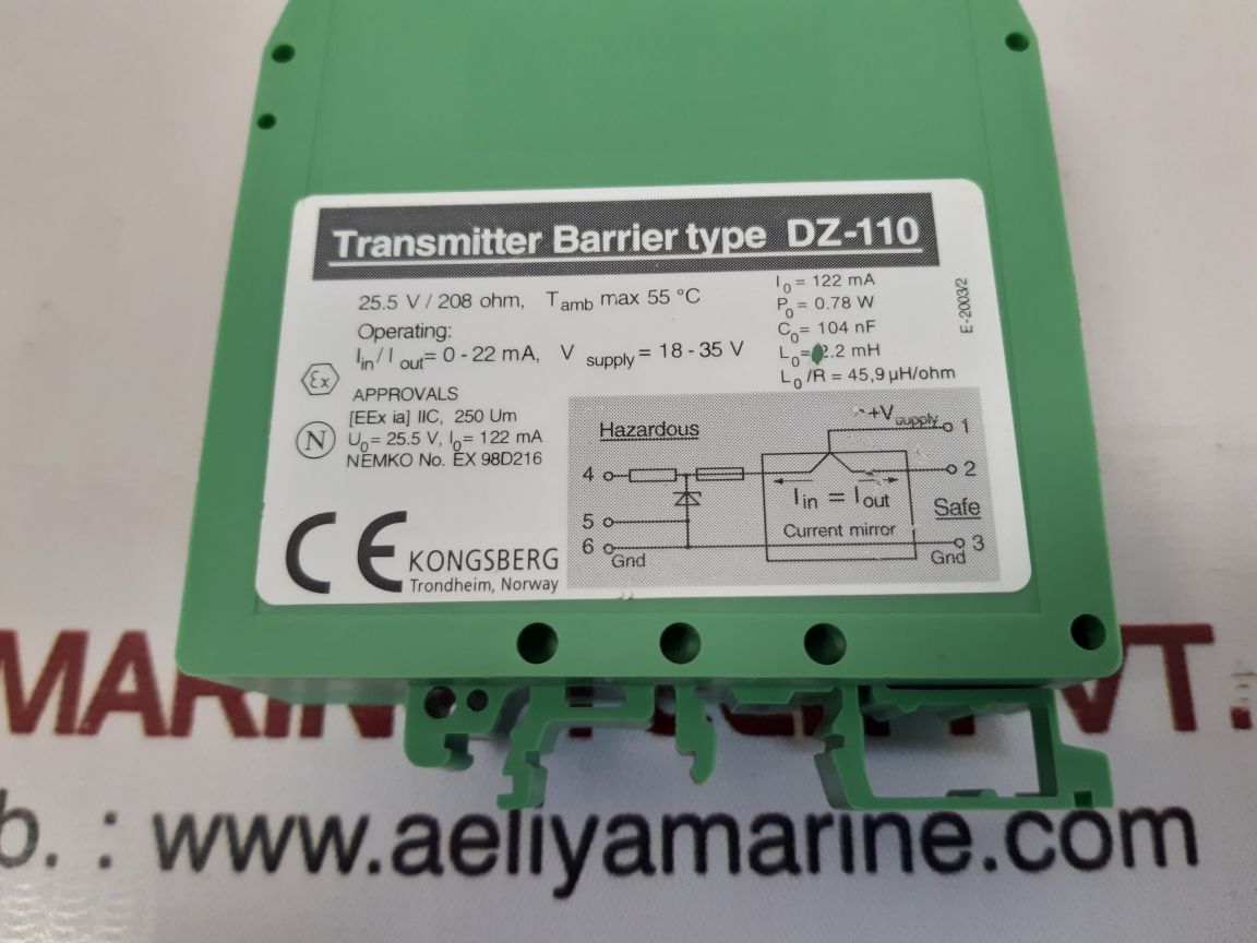 Set of 8x Kongsberg dz-110 transmitter barrier