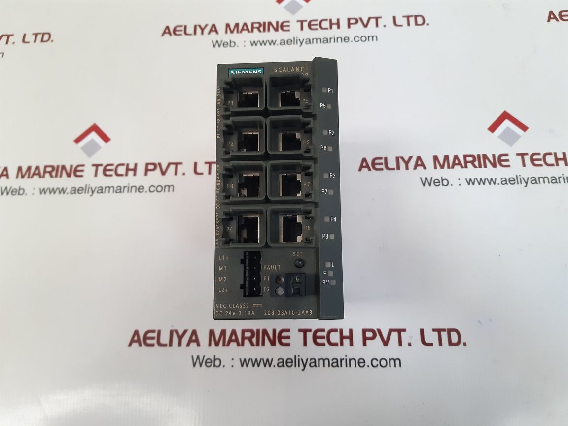 Siemens 6gk5208-0ba10-2aa3 scalance x208 ethernet switch used