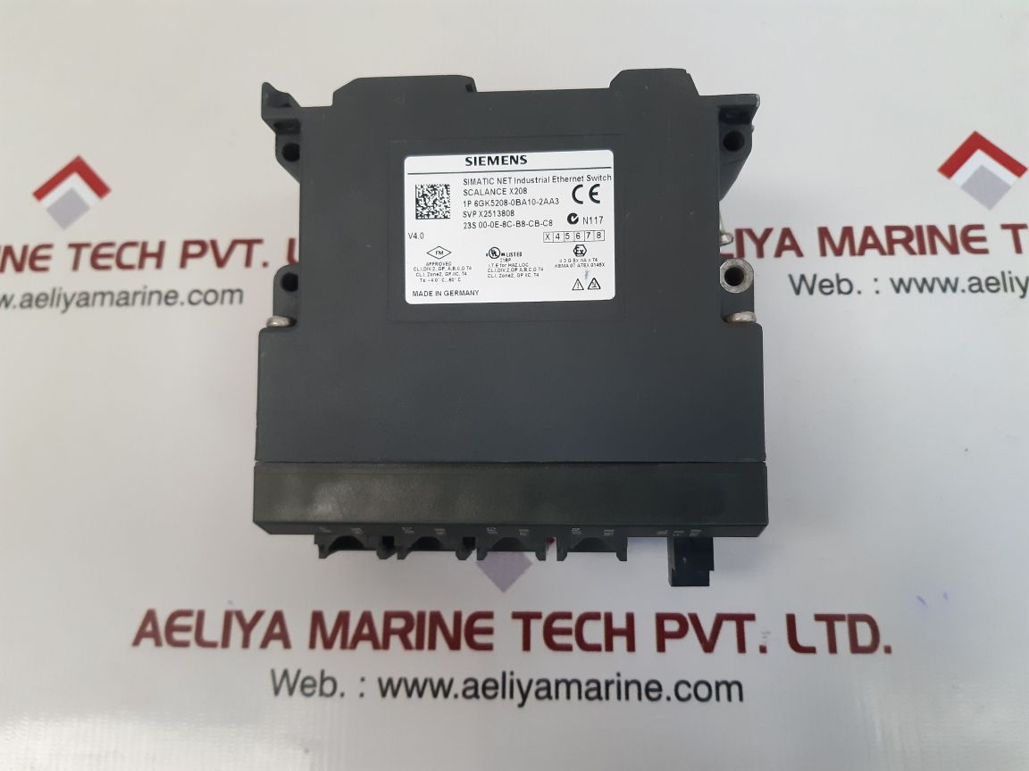Siemens 6gk5208-0ba10-2aa3 scalance x208 ethernet switch used