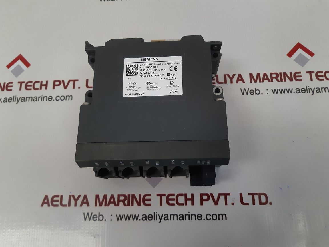 Siemens 6gk5208-0ba10-2aa3 industrial ethernet switch ta: -20°c...60°c