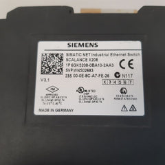 Siemens 6gk5208-0ba10-2aa3 industrial ethernet switch ta: -20°c...60°c