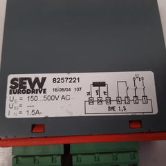 Sew eurodrive 8257221 motor brake rectifier 