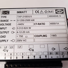 Deif tap-210dg/3 inwatt transducer 0-1250-2500 kw